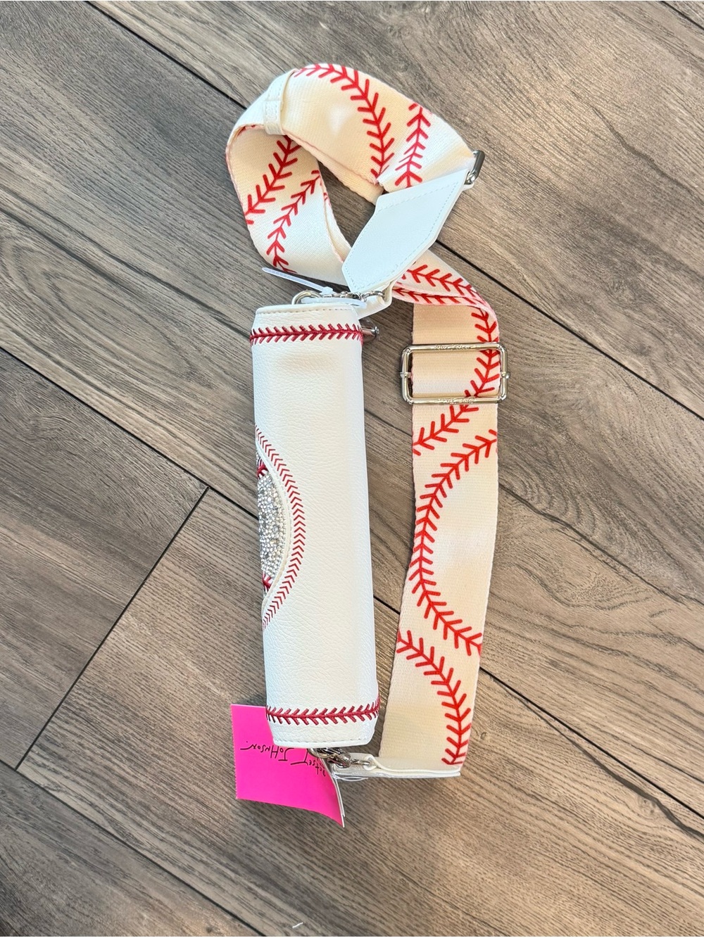 Betsey Johnson Baseball Crossbody Wallet Purse NWT Rhinestone Game Day Bag - Picture 10 of 11